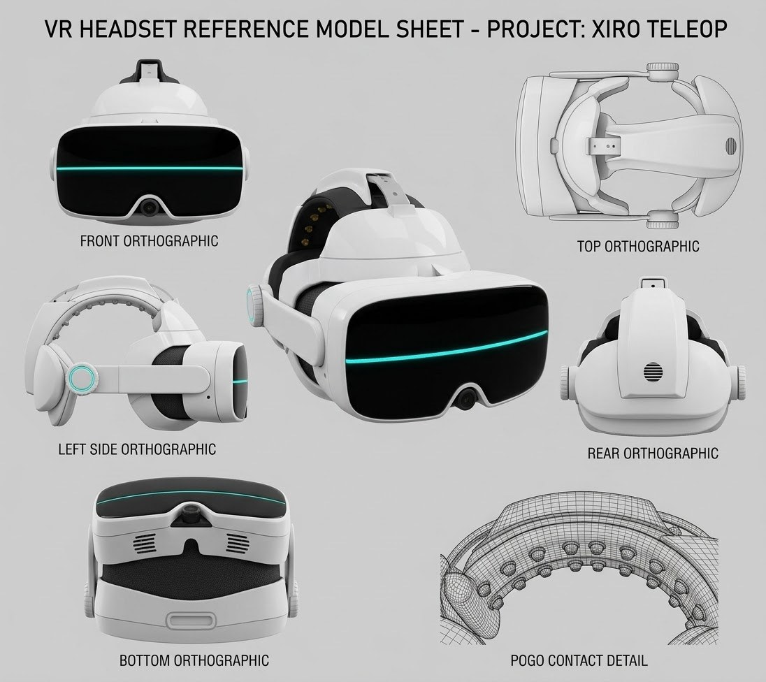 XiRo TeleOp Headset reference views