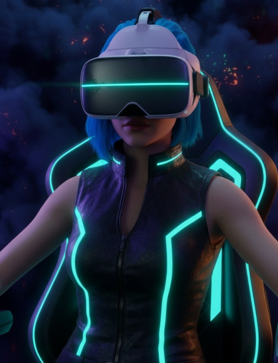 Illustration of a person wearing the XiRo TeleOp Headset